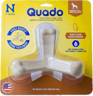 N-Bone Quado Interactive Dog Chew Treat Peanut Flavor - Large