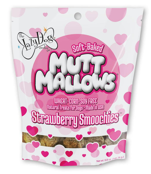 Lazy Dog Mutt Mallows Strawberry Smoochies Dog Treat 5 oz