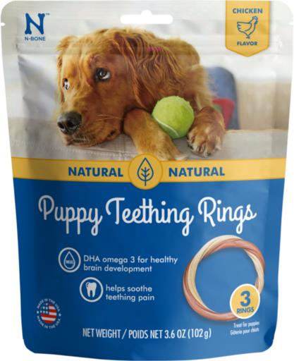 N-Bone Puppy Teething Ring Chicken Flavor 3 pack