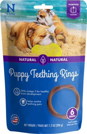 N-Bone Puppy Teething Ring Pumpkin Flavor 6 Pack