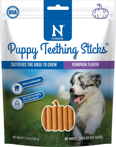 N-Bone Pumpkin Teething Sticks Puppy 3.74 oz