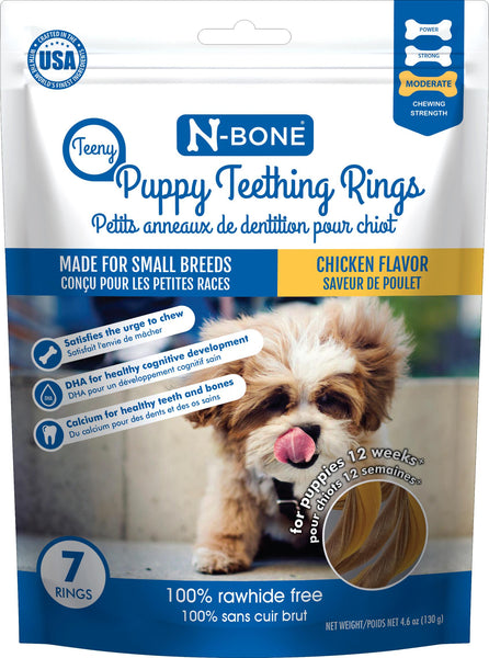 N-Bone Chicken Teething Rings Teeny Puppy 7 pack