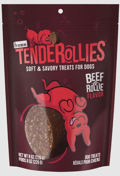 Fromm Tenderollies Beef-a-Rollie Flavor Soft & Savory Treats for Dogs 8 oz