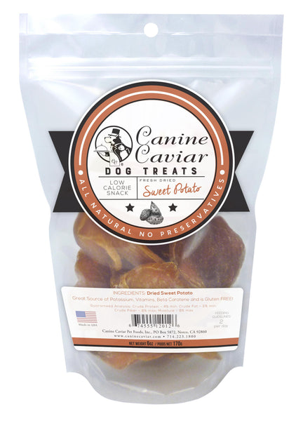 Canine Caviar Dried Sweet Potato Dog Treat 6 oz