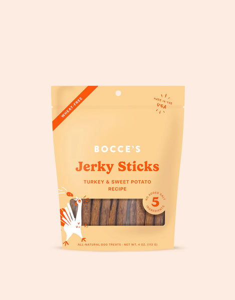 Bocce's Bakery Turkey Grazer Jerky Dog Treats 4 oz