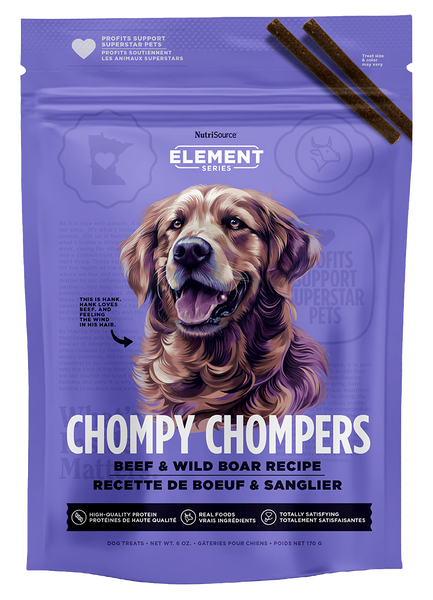 NutriSource Element Beef & Wild Boar Chompy Chompers 6 oz