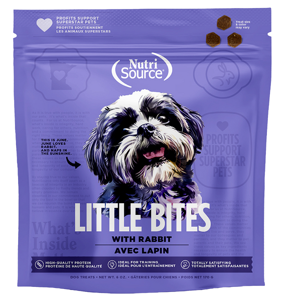 NutriSource Little Bites Rabbit Dog Treats 6 oz