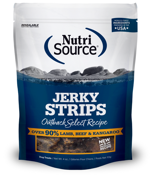 NutriSource Outback Select Jerky Strips Dog Treats 4 oz