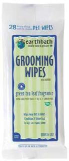 Earthbath Grooming Wipes Green Tea Wipes 28 Ct. Travel Pack