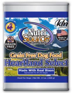Nutri Source Grain Free Heartland Select Can Dog Food 13 oz