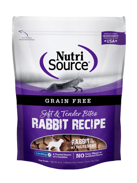 NutriSource Grain Free Rabbit Bites Treats 6 oz