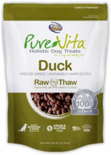 Pure Vita Freeze Dried Duck Dog Treat 2 oz