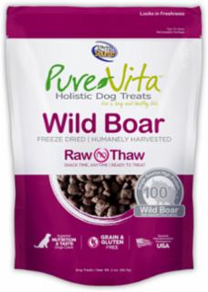 Pure Vita Freeze Dried Wild Boar Dog Treat 2 oz