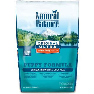 Natural Balance Ultra Whole Body Health Chicken, Brown Rice, Duck Meal Puppy Formula Dry Dog Food - 4.5#