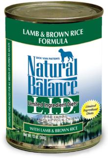 Natural Balance Limited Ingredient Lamb & Brown Rice Canned 13 oz