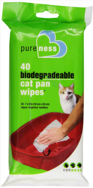 Van Ness Plastic Cat Pan Wipes 40ct