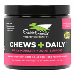 Super Snouts CHEWS+DAILY :: DAILY MOBILITY+JOINT SUPPORT CBD / CBG SOFT CHEWS 60 ct