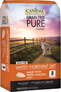 CANIDAE Grain Free PURE Ridge Dog Dry Formula with Fresh Chicken 24lbs