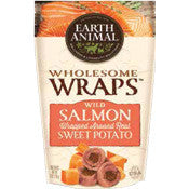 Earth Animal Dog Salmon Sweet Potato Wraps 5 oz