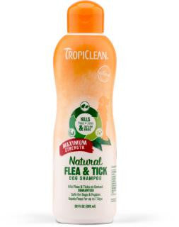 TropiClean Natural Flea and Tick Shampoo Maximum Strength 20 oz