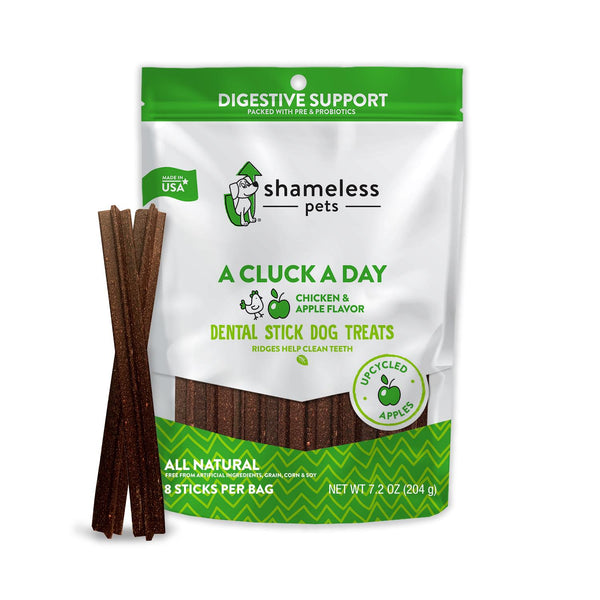 Shameless Pets A Cluck A Day Pre / Probiotic Dental Stick Dog Treats