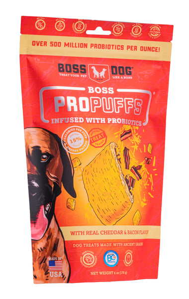 Boss Propuffs Treat for Dogs Boss Dog Cheddar & Bacon Flavor 6 oz