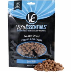 Vital Essentials Beef Nibs Freeze-Dried Grain Free Family Size Treats, 6.2 oz