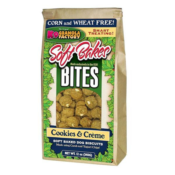 K9 Granola Factory Soft Bakes Bites Cookies & Creme Dog Biscuits