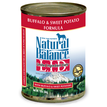 Natural Balance LID Buffalo/Sweet Potato Can Dog 13Z