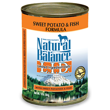 Natural Balance Limited Ingredient Diets Fish & Sweet Potato Canned Dog Food 13 oz