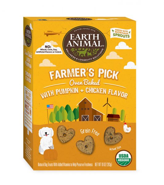 Earth Animal Farmer’s Pick – Pumpkin & Chicken Treats 10 oz