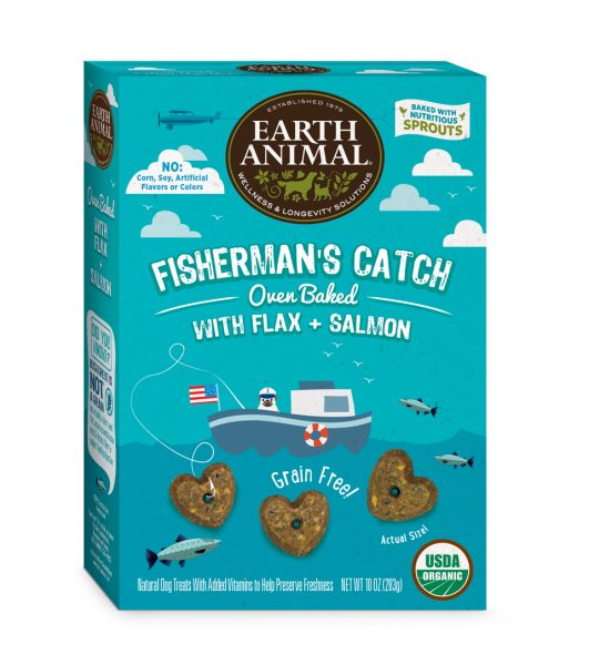 Earth Animal Fisherman’s Catch – Flax & Salmon Treats 10 oz
