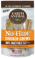 Earth Animal Dog No Hide Chicken 4" 2PK