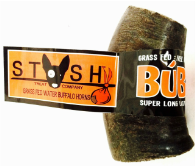 BUBA CHEW Water Buffalo Horn Sm-Med(3-5oz) for dogs 5-25lbs